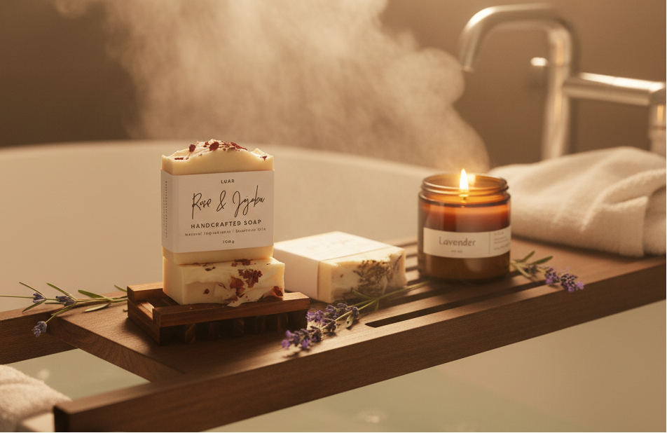 Horizontal Angle Close-up Bath